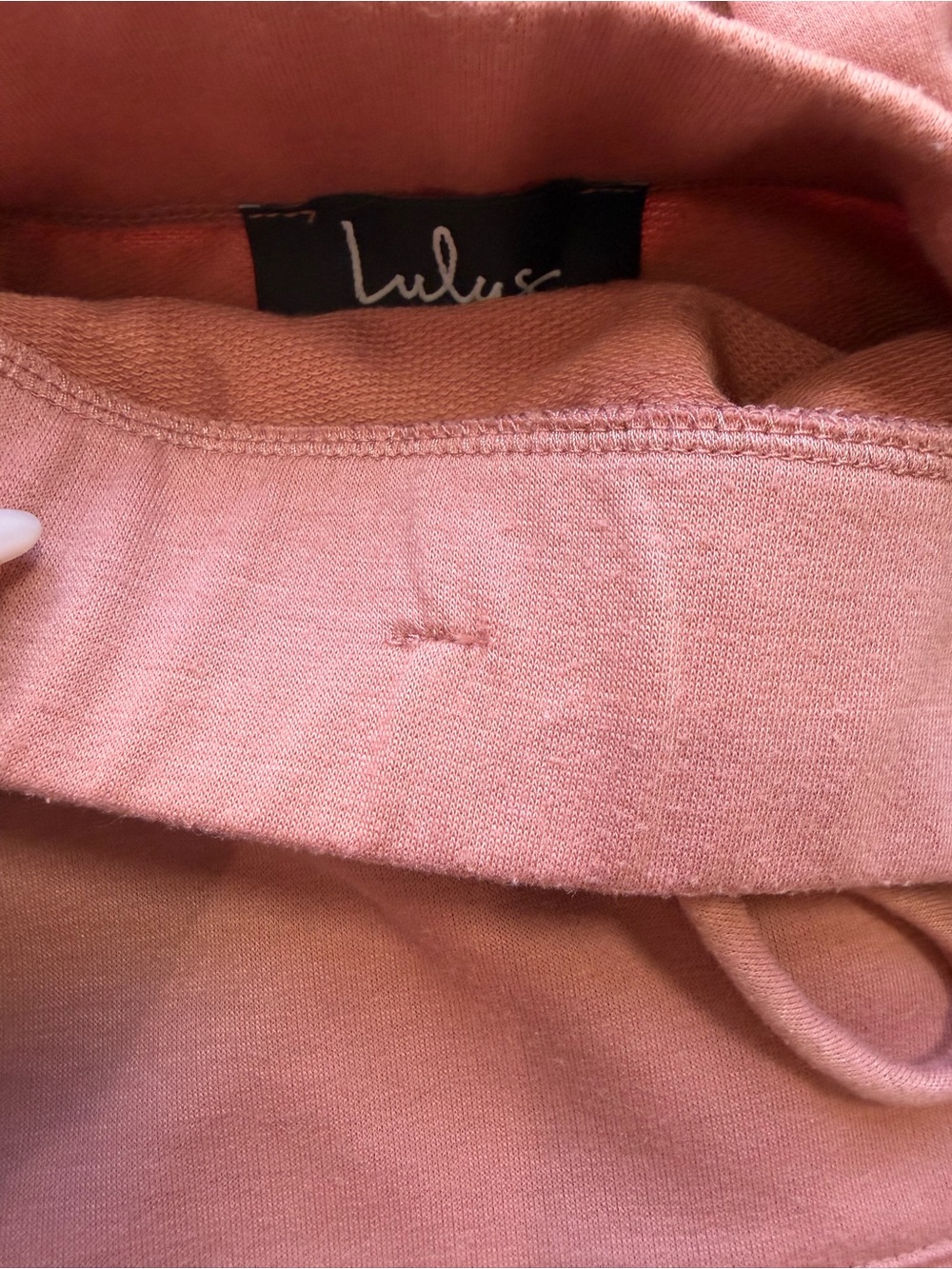 Lulu's Dusty Rose Gold Pink Cropped Hooded Sweatshirt & Midi Skirt Set Size XS - Picture 14 of 15